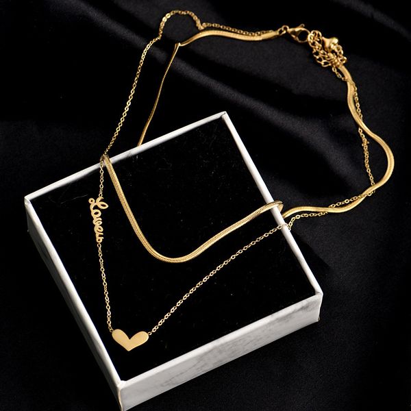 chain women pendants titanium steel multi-layer english alphabet necklace korean fashion love pendant clavicle personalized neck ornament, Silver
chain women pendants titanium steel multi-layer english alphabet necklace korean fashion love pendant clavicle personalized neck ornament, Silver