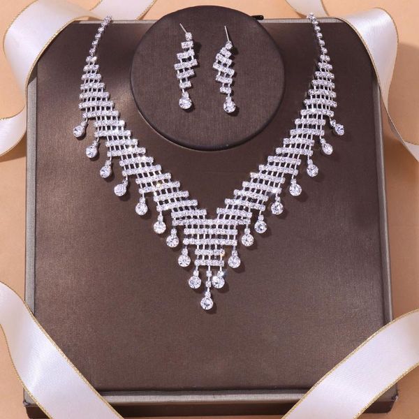 earrings & necklace stonefans luxury geometry rhinestone sets women festival round crystal bridal jewelry set wedding accessories, Silver
earrings & necklace stonefans luxury geometry rhinestone sets women festival round crystal bridal jewelry set wedding accessories, Silver