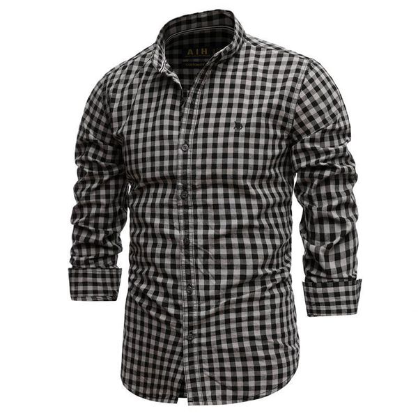 men's casual shirts 2021 spring 100% cotton plaid shirt slim fit men long sleeve social dress, White;black
men's casual shirts 2021 spring 100% cotton plaid shirt slim fit men long sleeve social dress, White;black