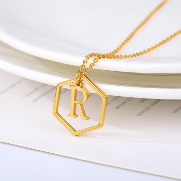 pendant necklaces initial a-z letters necklace gold stainless steelcolor hexagon geometric jewelry gifts bijoux femme, Silver
pendant necklaces initial a-z letters necklace gold stainless steelcolor hexagon geometric jewelry gifts bijoux femme, Silver