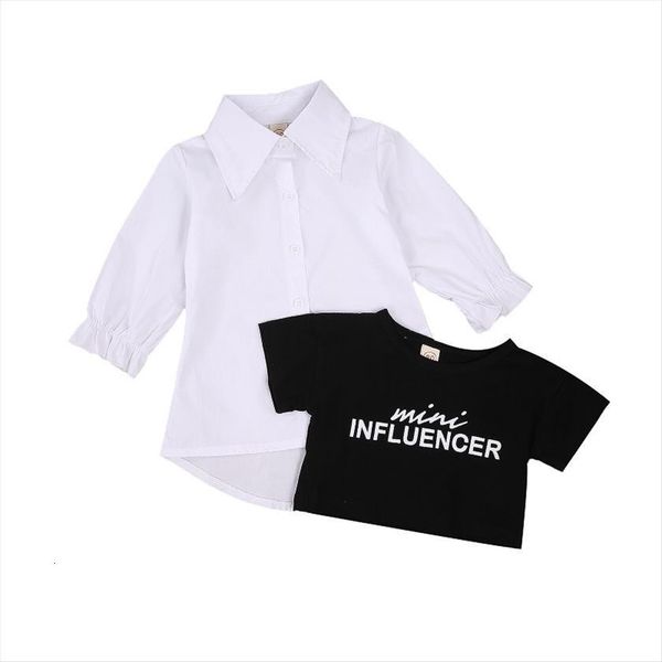 fashionable kid skirt suit, long sleeve lapel collar shirt round neck short mini for summer, White
fashionable kid skirt suit, long sleeve lapel collar shirt round neck short mini for summer, White