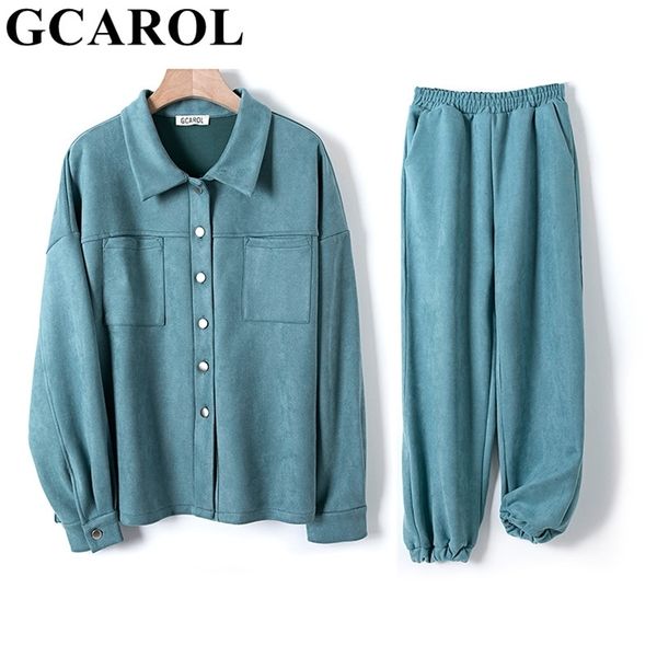gcarol women tracksuits velvet jacket and pants drop shoulder oversized coat single-breasted elastic waist overalls cargo ,l 210819, White
gcarol women tracksuits velvet jacket and pants drop shoulder oversized coat single-breasted elastic waist overalls cargo ,l 210819, White