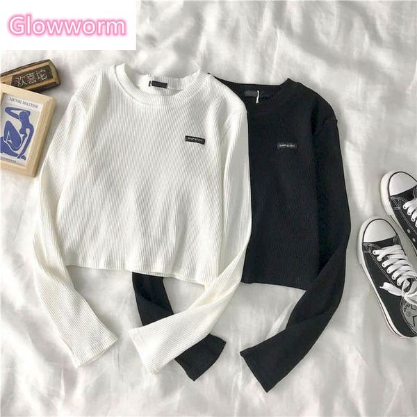 autumn spring casual t shirt women inner long sleeves normcore minimalist underwear femme shirts women's t-shirt, White
autumn spring casual t shirt women inner long sleeves normcore minimalist underwear femme shirts women's t-shirt, White