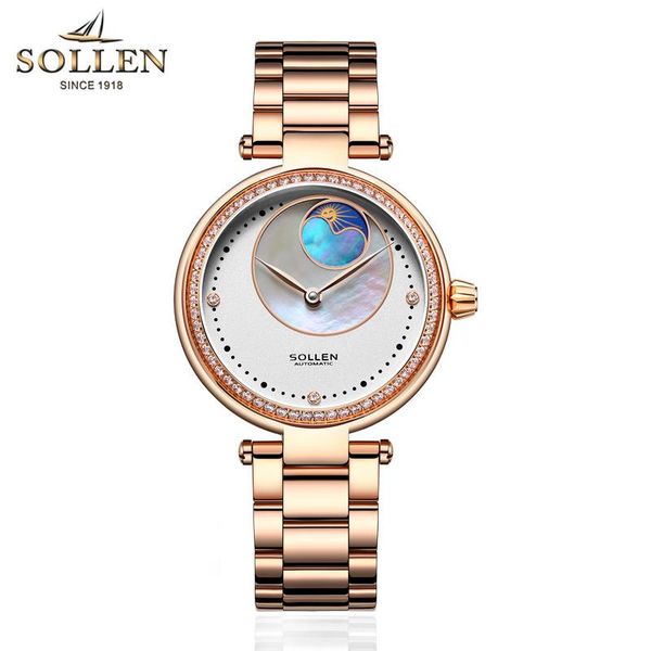 wristwatches women fashion automatic mechanical watch steel leather casual dress rose gold reloje mujer montre femme, Slivery;brown
wristwatches women fashion automatic mechanical watch steel leather casual dress rose gold reloje mujer montre femme, Slivery;brown