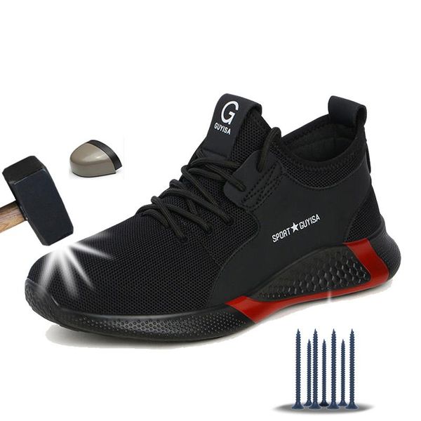 boots 2021 breathable safety shoes men's summer lightweight work steel toe puncture-proof indestructible, Black
boots 2021 breathable safety shoes men's summer lightweight work steel toe puncture-proof indestructible, Black