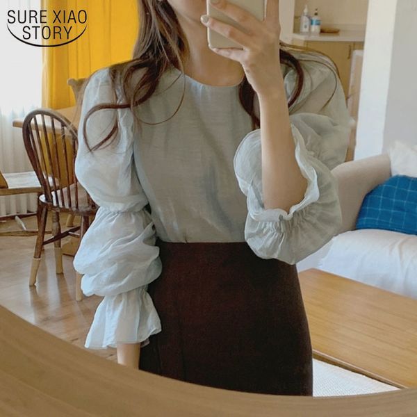 spring design women shirts fashion chic puff long sleeve blouse vintage hong kong style o neck femme blusas 13549 210508, White
spring design women shirts fashion chic puff long sleeve blouse vintage hong kong style o neck femme blusas 13549 210508, White