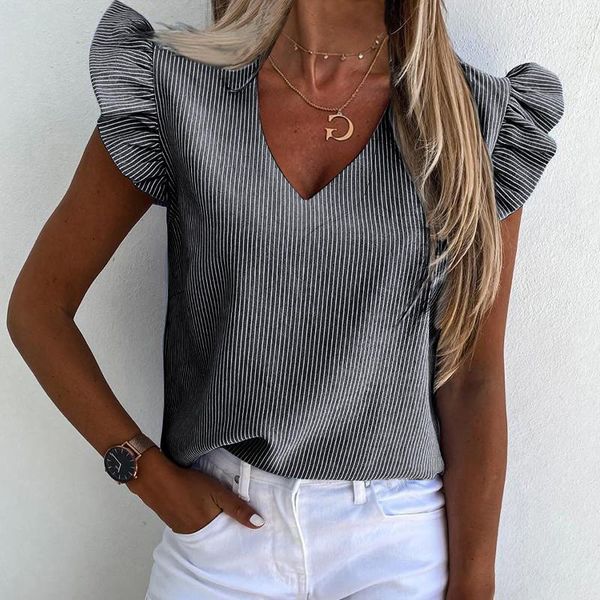 women pineapple floral print ruffle blouse 2021 summer butterfly sleeve shirt elegant office lady o-neck blusa streetwear women's blou, White
women pineapple floral print ruffle blouse 2021 summer butterfly sleeve shirt elegant office lady o-neck blusa streetwear women's blou, White