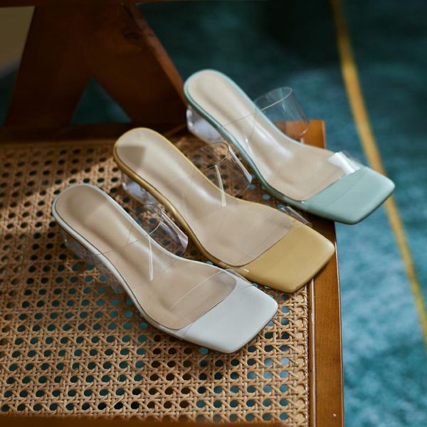 slippers summer women shoes fashion simplicity pvc transparent sequins personalized sandals with mid-heel and square heel, Black
slippers summer women shoes fashion simplicity pvc transparent sequins personalized sandals with mid-heel and square heel, Black