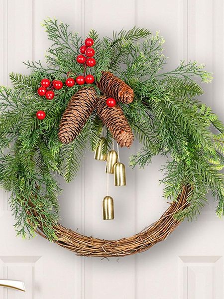 christmas decorations artificial wreath garlands decorated with pine cones bell and rattan front door wreaths
christmas decorations artificial wreath garlands decorated with pine cones bell and rattan front door wreaths