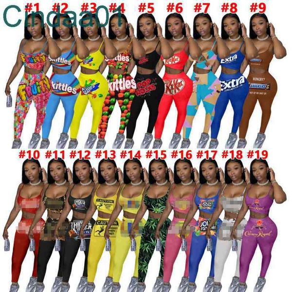 women tracksuits 2 piece set designer letters pattern printed sling vest pencil pants outfits casual t shirt trousers jogging suits sportwea, White
women tracksuits 2 piece set designer letters pattern printed sling vest pencil pants outfits casual t shirt trousers jogging suits sportwea, White