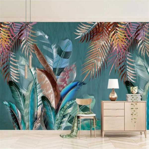 milofi custom 3d wallpaper mural nordic forest banana leaf feather decoration painting background wall wallpapers
milofi custom 3d wallpaper mural nordic forest banana leaf feather decoration painting background wall wallpapers