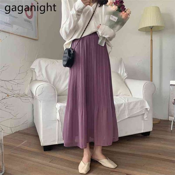 gaganight solid pleated chiffon skirts women summer chic a-line long jupe style high waist slim skirt female 210708, Black
gaganight solid pleated chiffon skirts women summer chic a-line long jupe style high waist slim skirt female 210708, Black