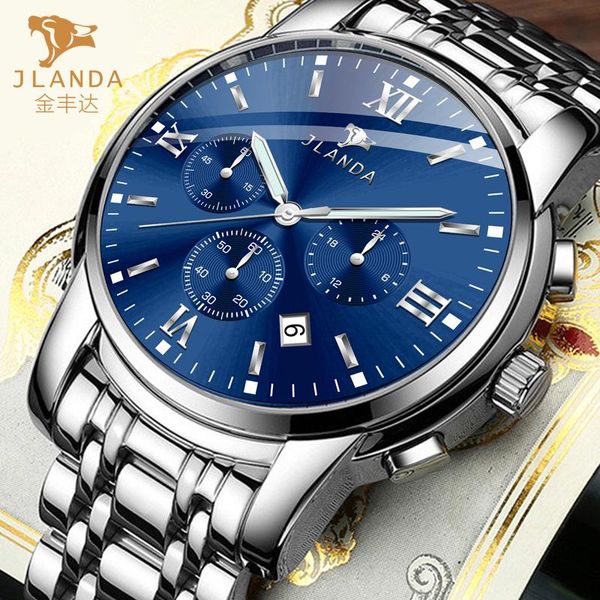 wristwatches jlanda quartz watch casual luxury fashion waterproof luminous atmosphere date sports brand steel strap clock men watches j6602, Slivery;brown
wristwatches jlanda quartz watch casual luxury fashion waterproof luminous atmosphere date sports brand steel strap clock men watches j6602, Slivery;brown