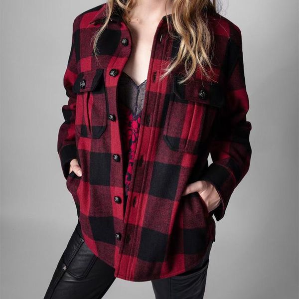 women's wool & blends woolen women coats single breasted red plaid straight outerwear pockets autumn ladies turn-down collar jacket, Black
women's wool & blends woolen women coats single breasted red plaid straight outerwear pockets autumn ladies turn-down collar jacket, Black