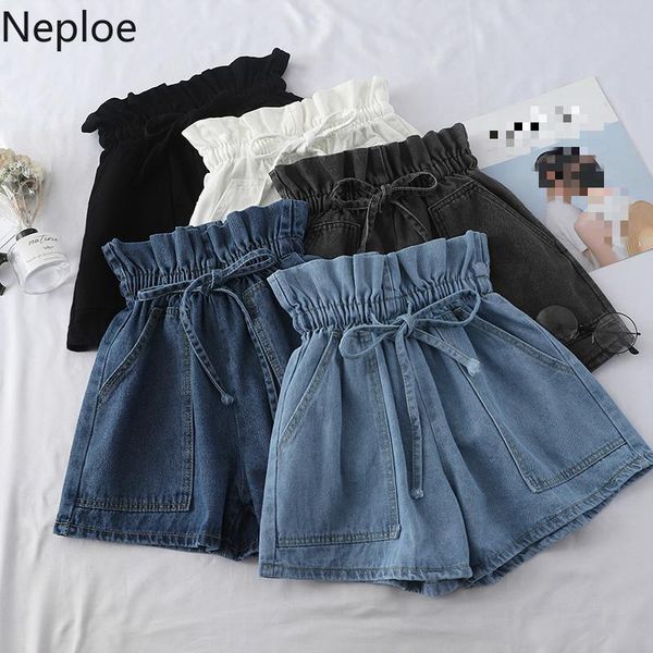 neploe bud denim shorts women korean fashion lace up stretch waist bottoms femme summer 2021 loose casual wide leg 1d563 women's, White;black
neploe bud denim shorts women korean fashion lace up stretch waist bottoms femme summer 2021 loose casual wide leg 1d563 women's, White;black