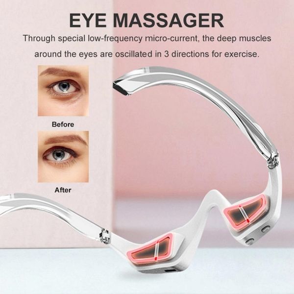 eye massager eyes fatigue relief relaxation relieve dark circles ems vibration red light therapy anti-aging
