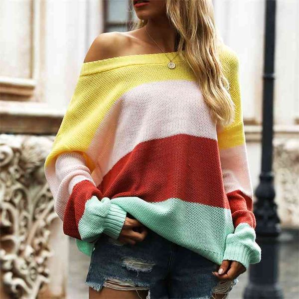 winter sweater womens autumn women's casual lantern sleeve knitted sweater stripe color off shoulder pullovers 210517, White;black
winter sweater womens autumn women's casual lantern sleeve knitted sweater stripe color off shoulder pullovers 210517, White;black