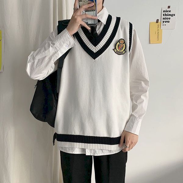 vest mens casual sweater vest oversize knitted v-ne pullover 2021 winter women warm college pullovers korean clothes, Black
vest mens casual sweater vest oversize knitted v-ne pullover 2021 winter women warm college pullovers korean clothes, Black