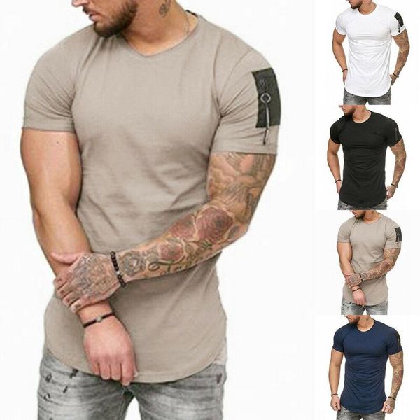 men's t-shirts vicabo men clothing fashion man mens muscle t-shirt shoulder with patchs short sleeve shirt slim summer tshirt, White;black
men's t-shirts vicabo men clothing fashion man mens muscle t-shirt shoulder with patchs short sleeve shirt slim summer tshirt, White;black