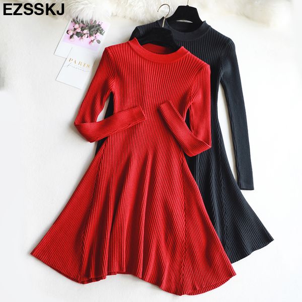 chic autumn winter black sweater dress women o-neck long sleeve a line thick knit mini dress female girl short bodycon dress, Black;gray
chic autumn winter black sweater dress women o-neck long sleeve a line thick knit mini dress female girl short bodycon dress, Black;gray