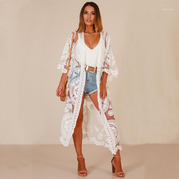 fannic loose mid-length beach sun protection clothing bikini outer blouse women shawl slim cutout five-point swimming women's swimwear, White;black
fannic loose mid-length beach sun protection clothing bikini outer blouse women shawl slim cutout five-point swimming women's swimwear, White;black