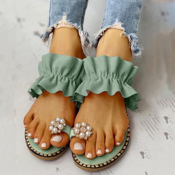 slippers sagace women shoes ladies girls pearl rhinestone flat casual flip-flops ruffles non-slip beach summer mar16, Black
slippers sagace women shoes ladies girls pearl rhinestone flat casual flip-flops ruffles non-slip beach summer mar16, Black