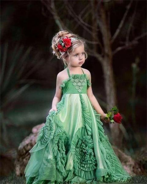 princess green flower girl dress halter multilayered ruffles custom made birthday gowns backless floor length pageant first communion dresse, White;blue
princess green flower girl dress halter multilayered ruffles custom made birthday gowns backless floor length pageant first communion dresse, White;blue