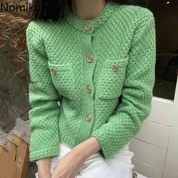 nomikuma korean vintage o-neck sweater coat single breasted long sleeve elegant knitted jacket autumn women cardigan 6c420 210427, White;black
nomikuma korean vintage o-neck sweater coat single breasted long sleeve elegant knitted jacket autumn women cardigan 6c420 210427, White;black