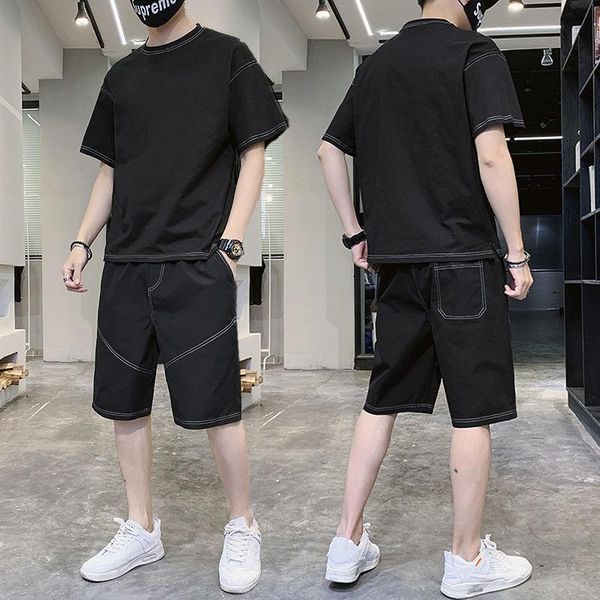 men's tracksuits summer fashion net red mature short sleeve suit with ruffian handsome and trendy casual, Gray
men's tracksuits summer fashion net red mature short sleeve suit with ruffian handsome and trendy casual, Gray