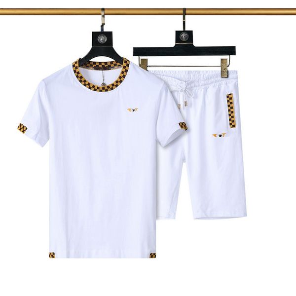 men tracksuits fashion design t-shirt +pants 2 piece setssummer mens tracksuit casual shorts sets fashion trend short sleeve letters embroid, Gray 
men tracksuits fashion design t-shirt +pants 2 piece setssummer mens tracksuit casual shorts sets fashion trend short sleeve letters embroid, Gray