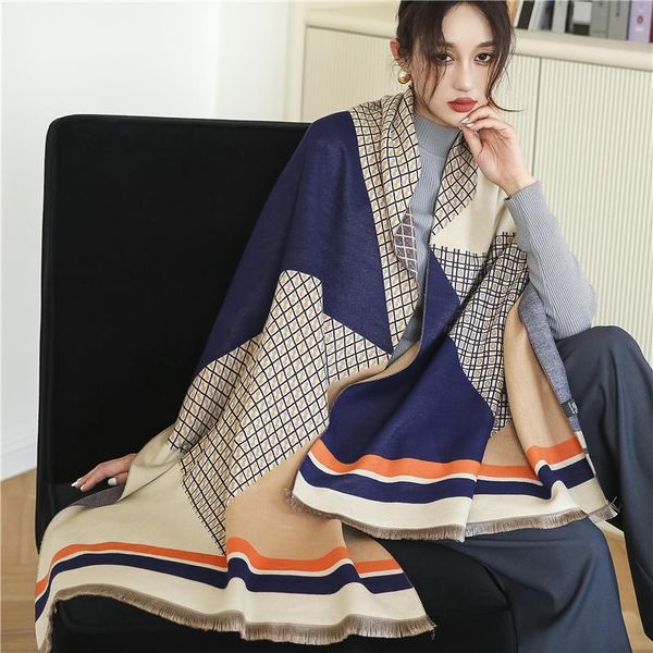 scarves women plaid print cashmere with tassel lady winter autumn warm thick blanket shawl wrap female 180*65cm large scarf 2021, Blue;gray
scarves women plaid print cashmere with tassel lady winter autumn warm thick blanket shawl wrap female 180*65cm large scarf 2021, Blue;gray