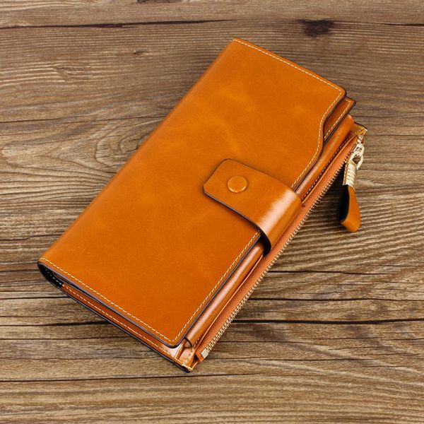 wallets purse leather lady wallet long large capacity oil wax women's multi-card, Red;black
wallets purse leather lady wallet long large capacity oil wax women's multi-card, Red;black