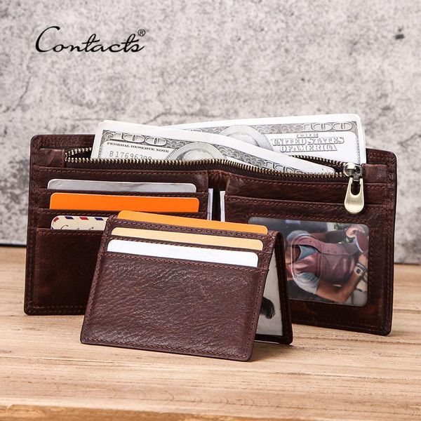 wallets contact's crazy horse leather wen wallet with zipper coin pocket horizontal card holder male bifold purse slim vintage money ba, Red;black
wallets contact's crazy horse leather wen wallet with zipper coin pocket horizontal card holder male bifold purse slim vintage money ba, Red;black