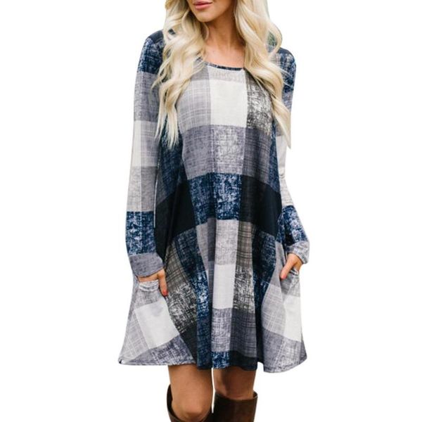 women dress o-neck fashion plaid pocket long sleeve party mini ladies casual autumn winter 2021 vestidos dresses, Black;gray
women dress o-neck fashion plaid pocket long sleeve party mini ladies casual autumn winter 2021 vestidos dresses, Black;gray