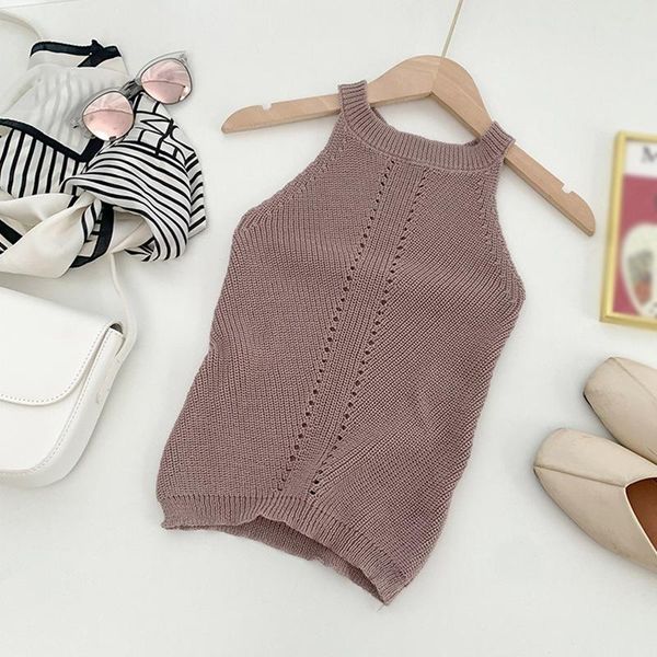 women solid color halter sleeveless slim knitting tank summer camisole vest straps 04 women's tanks & camis, White
women solid color halter sleeveless slim knitting tank summer camisole vest straps 04 women's tanks & camis, White