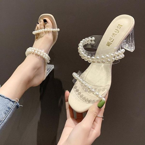 slippers fashion pearl high heel sandals ladies slides summer shoes for women, Black
slippers fashion pearl high heel sandals ladies slides summer shoes for women, Black