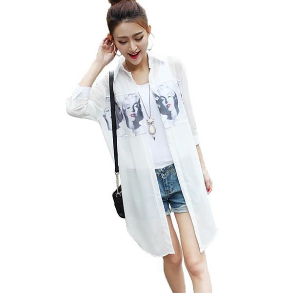 fashion chiffon womens blouses blouse women summer digital print long sun protection shirt female elegant casual shirts a2638, White
fashion chiffon womens blouses blouse women summer digital print long sun protection shirt female elegant casual shirts a2638, White