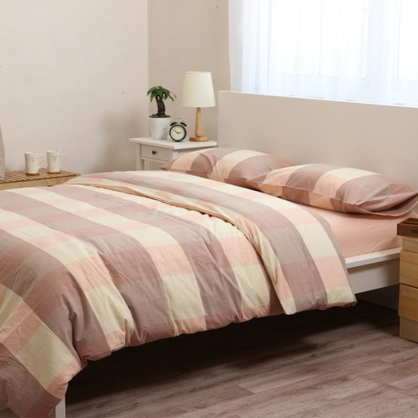 good quality muji washable four piece set of cotton large lattice bedding japanese simple quilt cover fitted sheet 1.8m
good quality muji washable four piece set of cotton large lattice bedding japanese simple quilt cover fitted sheet 1.8m