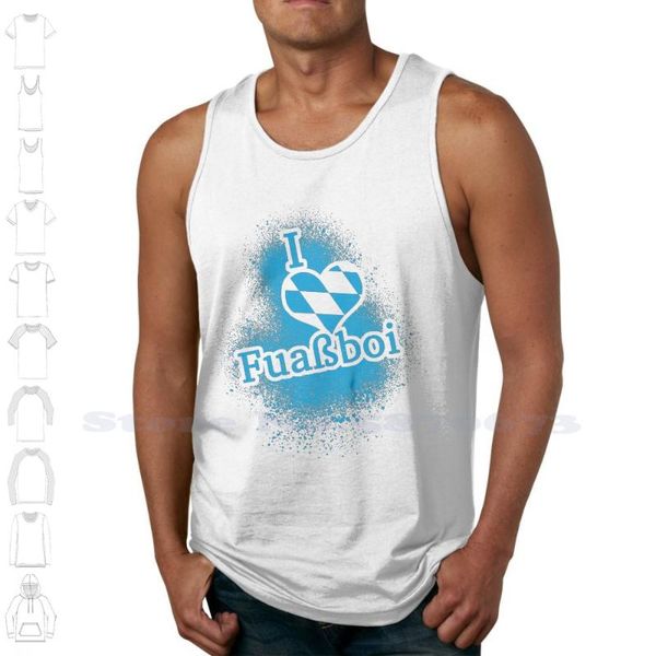 men' tank i love bavarian fuaÃboi soccer black white gray 100% cotton vest bavaria, White;black
men' tank i love bavarian fuaÃboi soccer black white gray 100% cotton vest bavaria, White;black