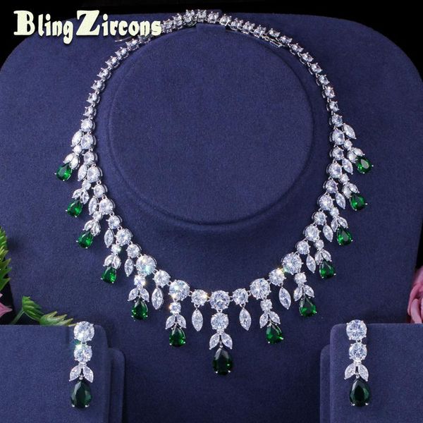 wedding jewelry sets beaqueen exquisite green water drop earrings necklace cubic zirconia party gift bridal for women js182, Slivery;golden
wedding jewelry sets beaqueen exquisite green water drop earrings necklace cubic zirconia party gift bridal for women js182, Slivery;golden