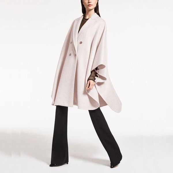 women's wool & blends savabien solid long sleeve trench coat cloak lapel loose casual oversized elegant runway cape korean warm woolen, Black
women's wool & blends savabien solid long sleeve trench coat cloak lapel loose casual oversized elegant runway cape korean warm woolen, Black