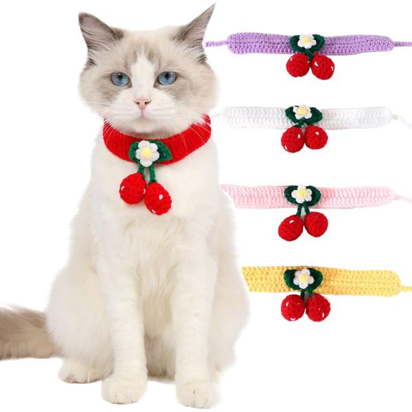 cat collars & leads collar cute knitted with cherry pet flower charm adjustable safety kitty kitten
cat collars & leads collar cute knitted with cherry pet flower charm adjustable safety kitty kitten