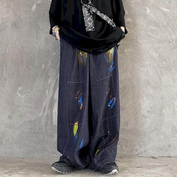 women's jeans men's and women's hip-hop style jeans, vintage washed hand-painted, graffiti, wide legs, loose, fashion, Blue
women's jeans men's and women's hip-hop style jeans, vintage washed hand-painted, graffiti, wide legs, loose, fashion, Blue