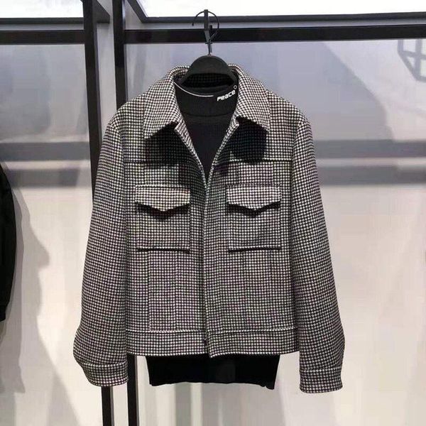 men's wool & blends 2021 autumn winter vintage plaid men thick coats turn-down collar male fashion blend jacket outerwear casual coat b, Black
men's wool & blends 2021 autumn winter vintage plaid men thick coats turn-down collar male fashion blend jacket outerwear casual coat b, Black