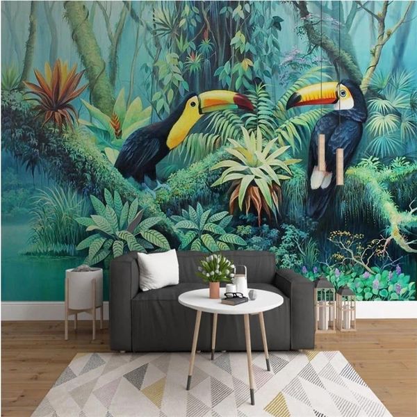wallpapers middle ages hand painted tropical rain forest plant toucan 3d mural for living room bedroom wall papers home decor
wallpapers middle ages hand painted tropical rain forest plant toucan 3d mural for living room bedroom wall papers home decor