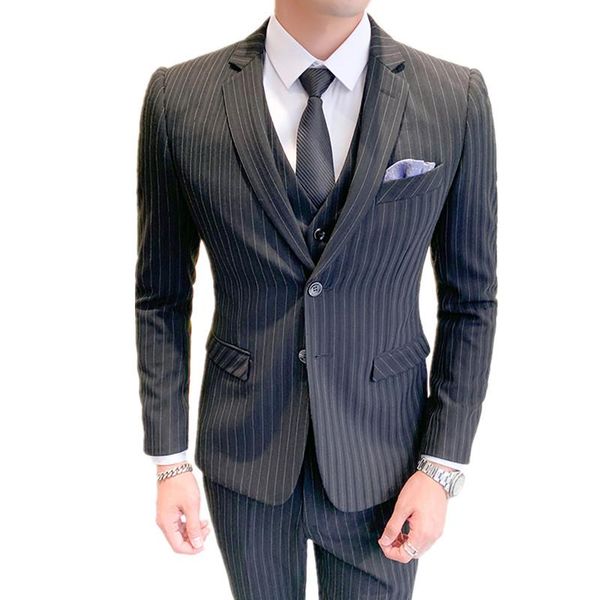 jacket+vest+pants / men's wedding dress style fashion stripe suits male business blazers coat trousers waistcoat sets &, White;black
jacket+vest+pants / men's wedding dress style fashion stripe suits male business blazers coat trousers waistcoat sets &, White;black
