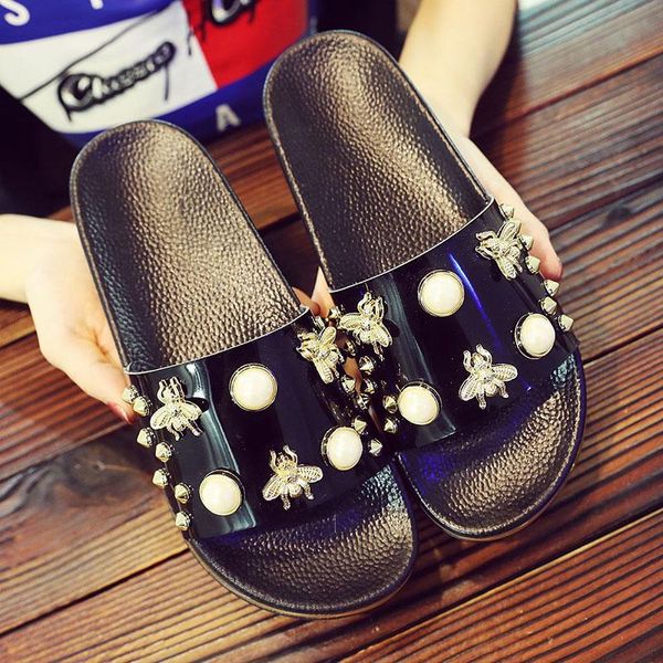 slippers bailehou rivet pearl women flat platform ladies shoes woman slip on slides summer beach flip flops sandals, Black
slippers bailehou rivet pearl women flat platform ladies shoes woman slip on slides summer beach flip flops sandals, Black