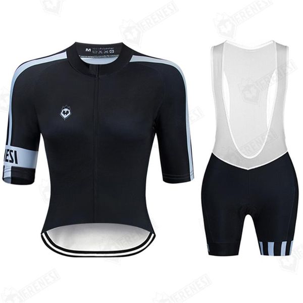 frenesi sports women's team cycling jersey bicycle summer sleeve suit bike bib shorts clothing mtb kit ciclismo maillot racing sets, Black;blue
frenesi sports women's team cycling jersey bicycle summer sleeve suit bike bib shorts clothing mtb kit ciclismo maillot racing sets, Black;blue