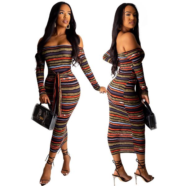 arrived thin stripes slash neck women casual with sash long sleeves elegant party for nightclub mid calf autumn, Black;gray
arrived thin stripes slash neck women casual with sash long sleeves elegant party for nightclub mid calf autumn, Black;gray
