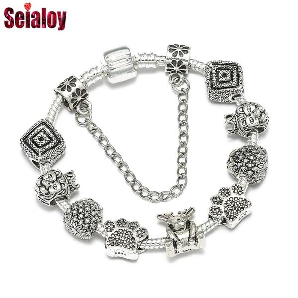 cartoon silver color animal charm bracelet for women original pineapple reindeer beaded children's bangle jewelry gift bracelets, Golden;silver
cartoon silver color animal charm bracelet for women original pineapple reindeer beaded children's bangle jewelry gift bracelets, Golden;silver